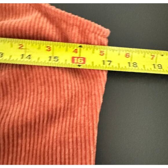 ModCloth As You Wish Jumpsuit Cropped Wide Leg Overalls Corduroy Pink Size Small - Picture 10 of 11